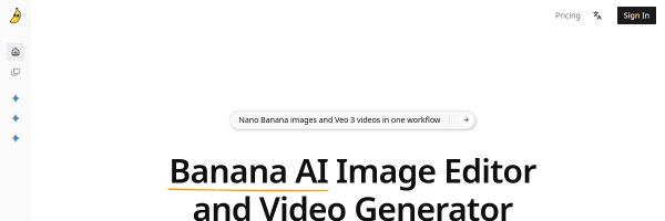 Banana AI官网截图