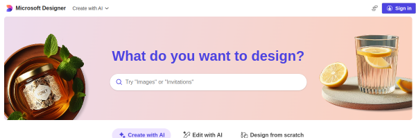 Microsoft Designer官网截图